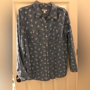 EUC Old Navy denim button down tunic